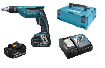 Makita DFS451RFJ Wkrętarka do Płyt GK 18V 2x3,0Ah