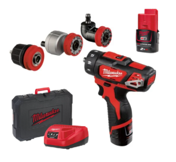Milwaukee M12 BDDXKIT-202C Wkrętarka 12V 2x2,0Ah