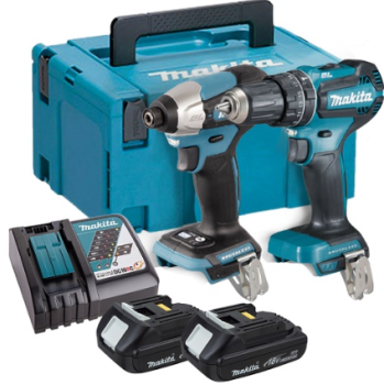 Makita DLX2414AJ Zestaw Combo DTD157 DHP487 2x2Ah