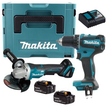 MAKITA Zestaw Szlifierka Wkrętarka 2x3Ah