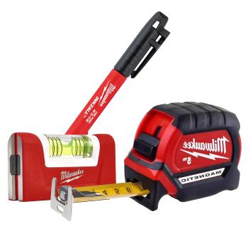 MILWAUKEE ZESTAW MIARA 5M POZIOMICA MARKER 