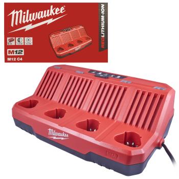 Milwaukee M12 C4 ładowarka 4 portowa 4932430554