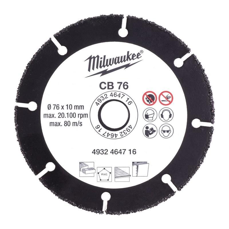 Milwaukee Tarcza tnąca uniwersalna z nasypem z węglika wolframu 76 mm 4932464716