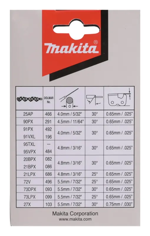 Makita 191H13-1  Łańcuch tnący, 45 cm / 3/8"