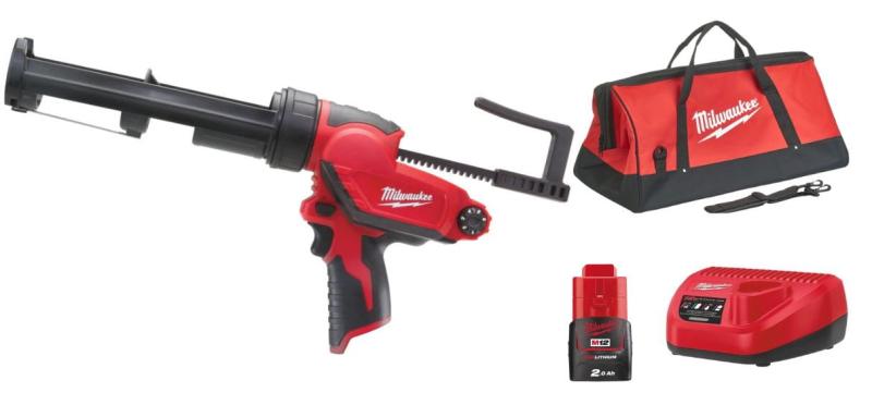 Milwaukee M12 PCG/310C-201B Pistolet do klejenia z tubą 310ml 12V