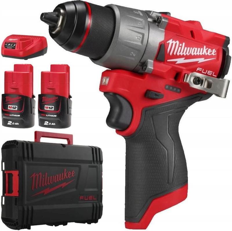 Milwaukee M12 FDD2-202X Wiertarko-Wkrętarka 12V 2x2,0Ah Walizka
