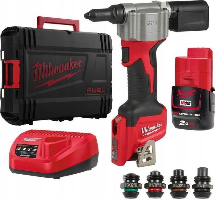 MILWAUKEE M12 BPRT-201X SUBKOMPAKTOWA NITOWNICA 1x2,0Ah Walizka