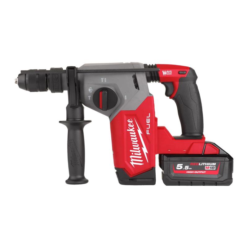 Milwaukee M18 FHX-552X Młot SDS-Plus 4-trybowy 26mm z uchwytem 2x5,5Ah 18V