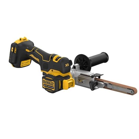 Dewalt DCM200NT Pilnik taśmowy z silnikiem bezszczotkowym 18V+walizka