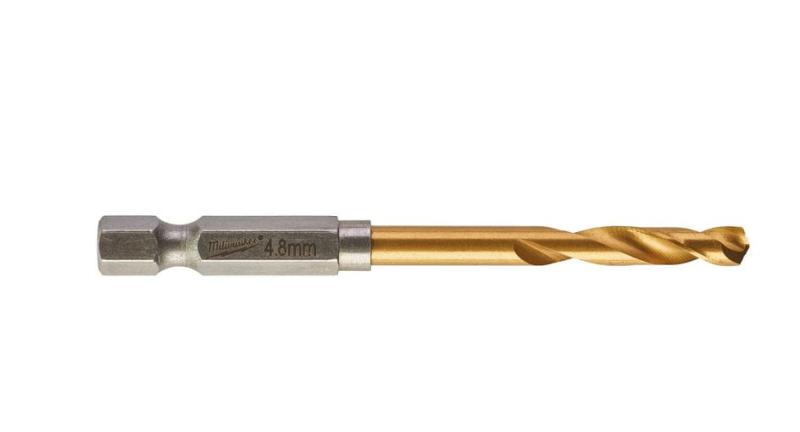 Milwaukee Shockwave HSS-G TiN Red Hex 4.8 mm Wiertło do metalu 48894711