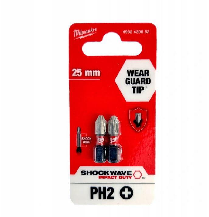 Milwaukee Bity udarowe Shockwave Impact Duty PH2x25mm 2szt. 4932430852