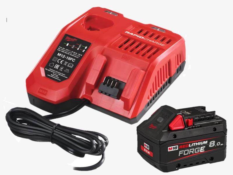 MILWAUKEE Akumulator 8,0Ah FORGE M18 FB8+ ŁADOWARKA M12-18 FC