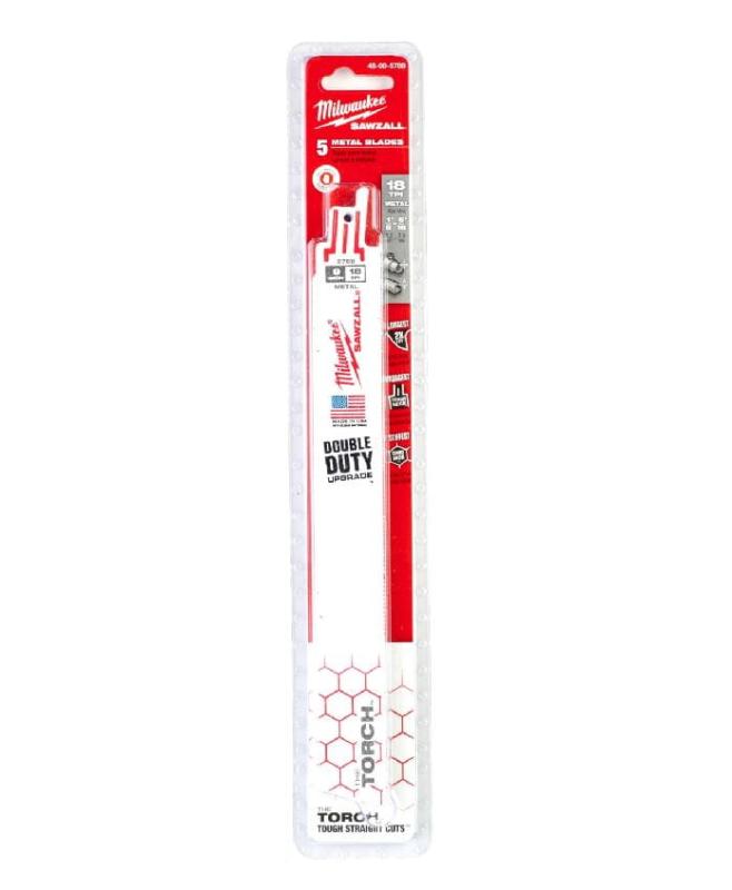 Milwaukee Brzeszczot do metalu do prac przy dużych obciążeniach  TORCH 230mm x 18 Tpi 5 szt.