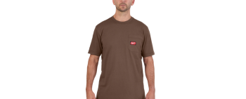Milwaukee WT SS BL T-shirt z kieszonką z krótkim rękawem roz. XXL kolor brązowy 4932493032