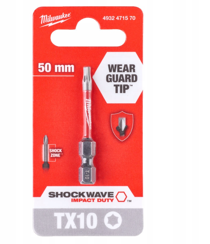 Milwaukee Bity udarowe TX10x50mm SHOCKWAVE - 4932471570