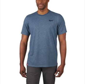 Milwaukee HT SS BLU  T-shirt z krótkim rękawem rozmiar L kolor Niebieski 4932492975