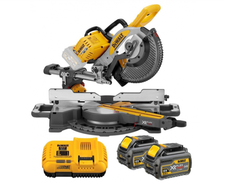 Dewalt  DCS727T2 Pilarka ukosowa  Ukośnica 54V 250mm 2x6Ah