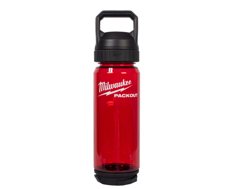 Milwaukee Plastikowa butelka PACKOUT™ 740 ml  - czerwona