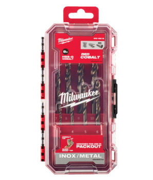 Milwaukee  Zestaw Wierteł do metalu  HSS-Co RED COBALT 3-10 mm 8szt.  4932499256