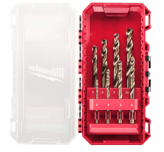 Milwaukee  Zestaw Wierteł do metalu  HSS-Co RED COBALT 3-10 mm 8szt.  4932499256