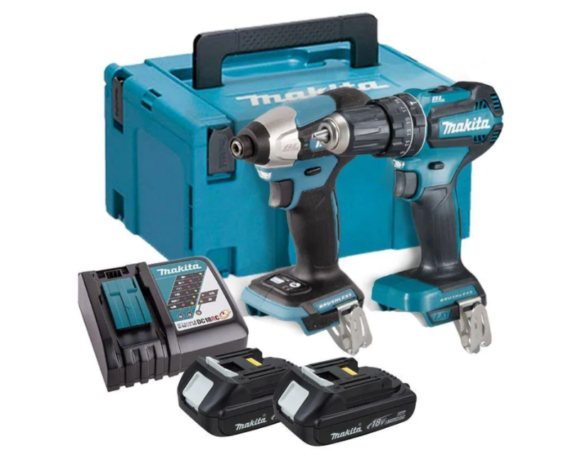 Makita  DLX2423AJ  Zestaw Combo  (DDF487+DTD157) 18V 2x 2Ah