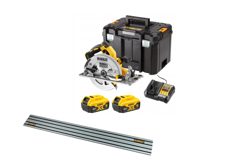 DEWALT DCS572P2 PILARKA TARCZOWA 18V 2x5,0Ah 184mm + szyna 1.5m