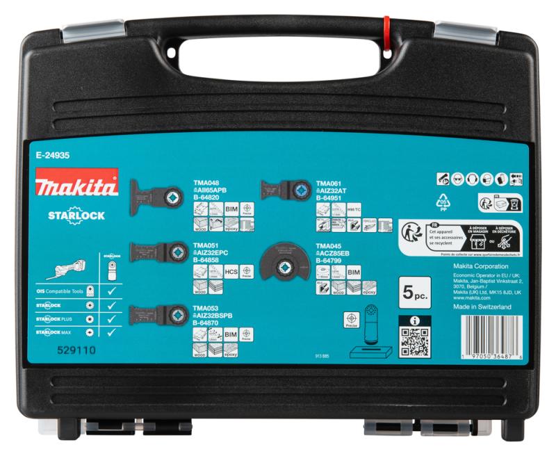 Makita  E-24935  Zestaw stolarski 5 szt