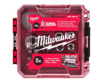 Milwaukee  4932499470  Zestaw Grzechotka  bity udarowe i nasadki