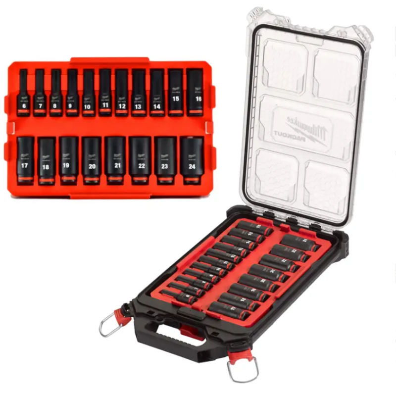 Milwaukee 4932480946 Zestaw nasadek udarowych długich 3/8" 19cz