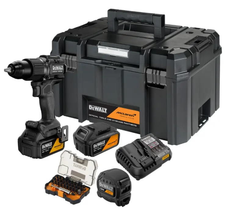 Dewalt x McLaren DCD86MP2KT Wiertarko-wkrętarka 2x5Ah