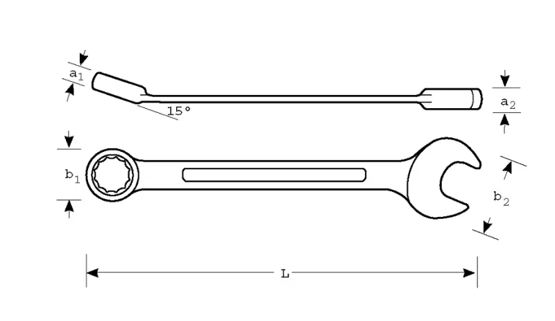 Makita E-11645  Klucz płasko - oczkowy 16mm wygięty