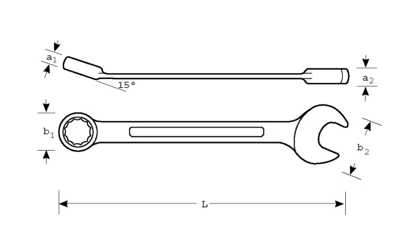 Makita E-11651 Klucz płasko - oczkowy 17 mm wygięty