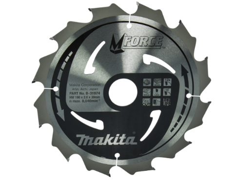 Makita  B-31974 Tarcza tnąca M-Force T.C.T., 190 x 30 mm, 12 zębów