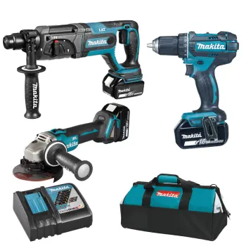 Makita  DLX3078TX1  Zestaw combo elektronarzędzi  18 V   3x 5Ah