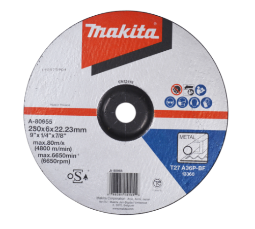 Makita  A-80955   Tarcza szlifierska do metalu 230 x 6 mm, A36P