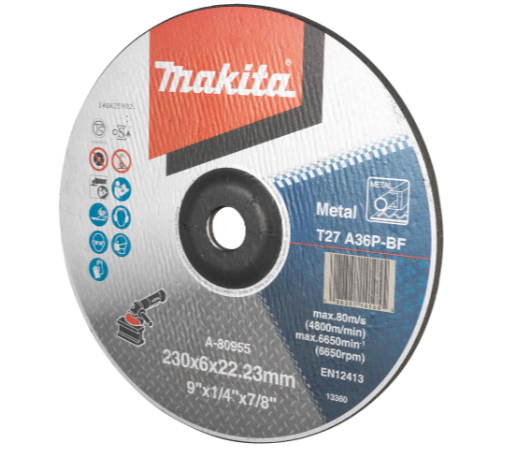 Makita  A-80955   Tarcza szlifierska do metalu 230 x 6 mm, A36P