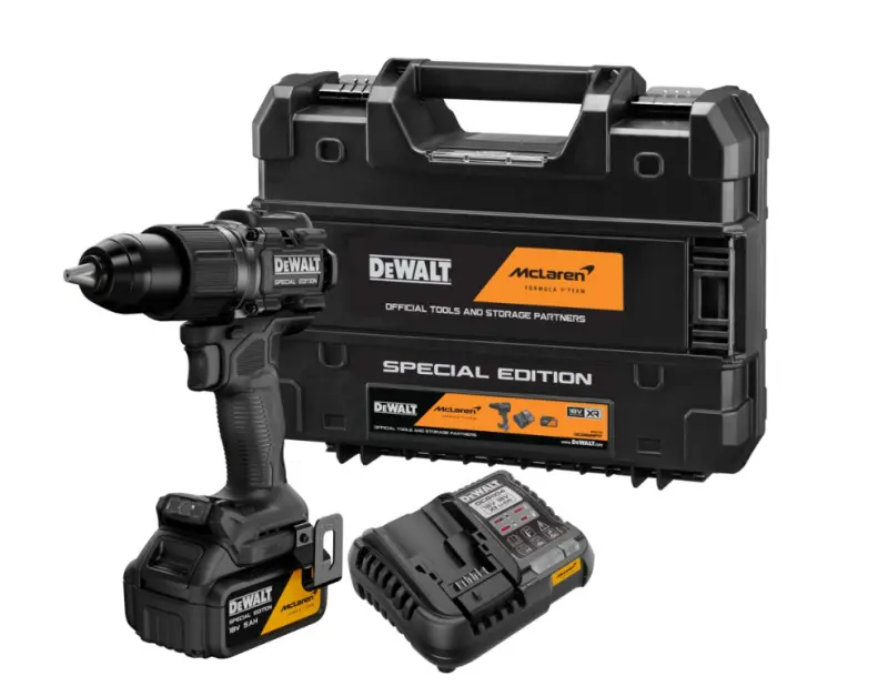 Dewalt x McLaren  DCD86MP1T Akumulatorowa wiertarko-wkrętarka z udarem 1 x 5Ah 18 V