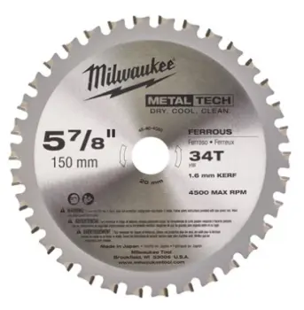 Milwaukee   CSB P M 150x20x1.6x34T  Tarcza do metalu 4932501140