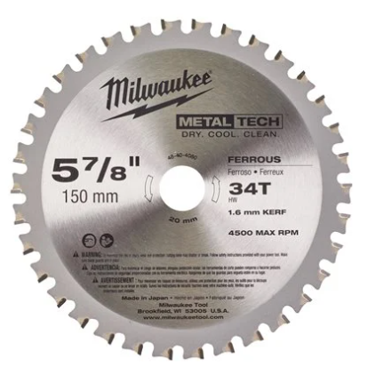 Milwaukee   CSB P M 150x20x1.6x34T  Tarcza do metalu 4932501140
