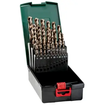 Metabo Kaseta z wiertłami HSS-Co, 25 części 627122000