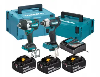 Makita DLX2564GJ  Zestaw  Combo 18V LXT(DTD201+DTW700)3x6Ah
