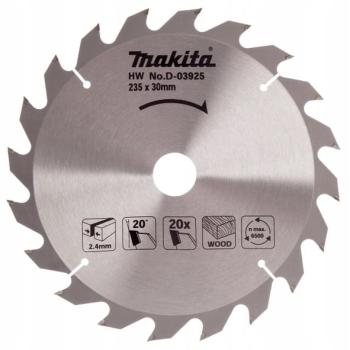 Makita D-03925 Tarcza tnąca do drewna 235x30mm 20Z